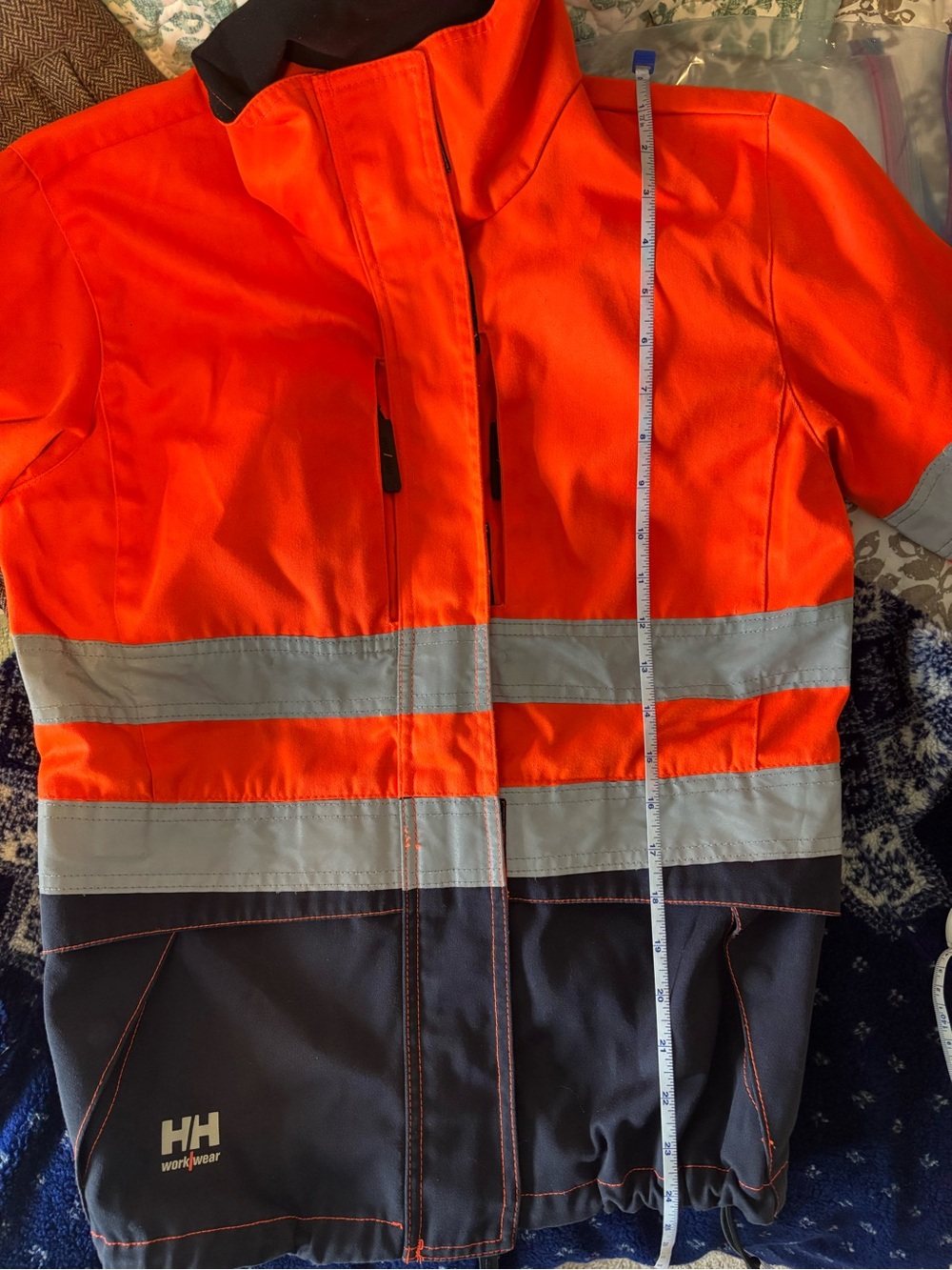 Helly Hansen Orange and Black High-Visibility Rain Jacket - Picture 10 of 12